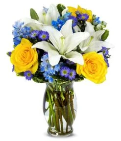Blue Hues Flower Bouquet