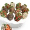 Other Christmas Chocolate Covered Strawberries (12 Pieces)