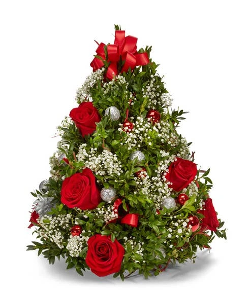 Christmas Tree Flower Arrangement 1 Christmas Tree Flower Arrangement