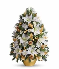 Celebration White Lilies Christmas Tree