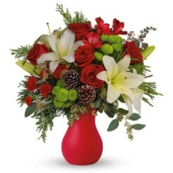Rose & Lily Yuletide Holiday Bouquet