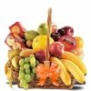 Fruit And Cheese Gift Basket Orange Bow