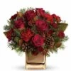 Warm Tidings Red Rose Bouquet
